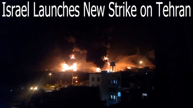 Israel Launches New Strike on Tehran