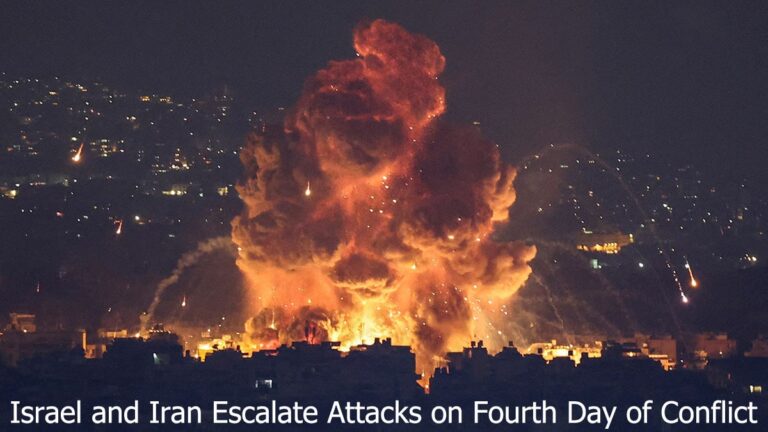 Israel and Iran Escalate Attacks on Fourth Day of Conflict